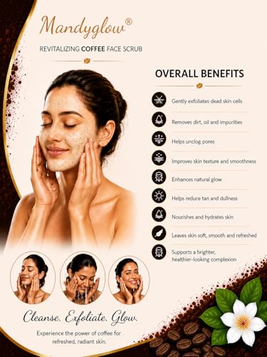 Image of Revitalizing Coffee Face Scrub with Natural Exfoliants, Vitamin E and Aloe Vera Extract, 100ml