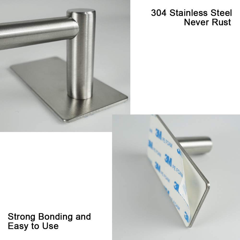 Amazon | Bosszi 3M 粘着タオル掛けSUS 304ステンレス製シンプルタオル