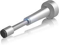 Vista 23 de Tope de puerta ajustable, tope de puerta de aluminio de 3.07 a 4.45 pulgadas para parte inferior de la puerta, tope de puerta negro mate para pared