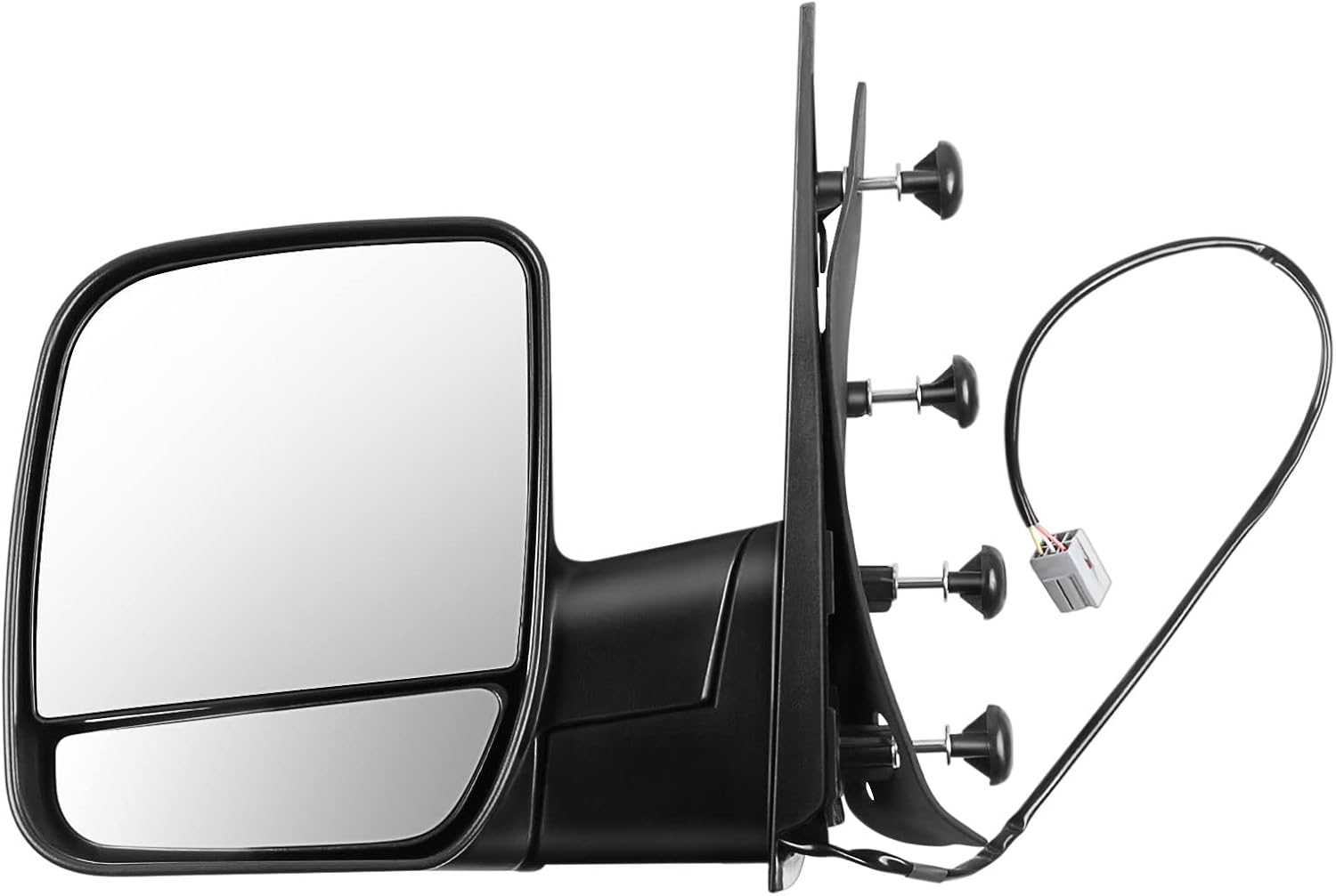 FINDAUTO Side View Mirror Compatible with 2003-2013 For Ford E-150 E-250 2004-2013 E-350 E-450 Super Duty E-450 Driver Side Power Adjustment Manual Folding Heated Black Textured