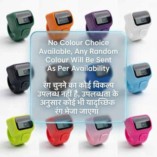 Image of Digital Ring Counter, LCD Display, Finger Tally Clicker for Meditation and Prayer, Ring Style (Pack of 1) (Black)