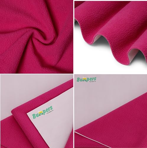 Image of Bumpers Waterproof Quick Dry Sheet for Baby|Bed Pad Extra Absorbent Washable Matress Protector|Baby Bed Protector Sheet for Toddler Children & Adult Double Bed, King Size (XXL, 260x200cm, Rani Pink)