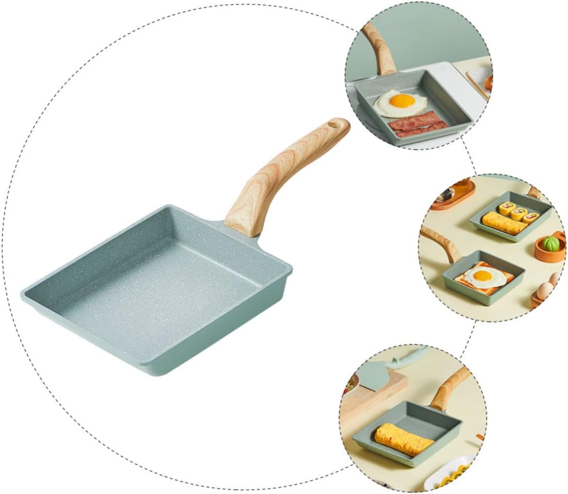 Zerodeko Non Stick Japanese Tamagoyaki Egg Pan Frying Pan for Omelette Sandwich Bacon