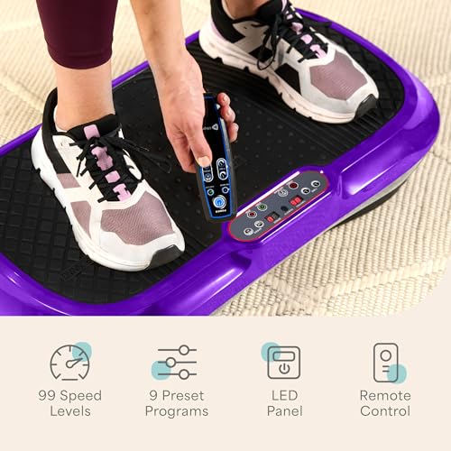 Image of Lifepro Waver Vibration Plate Exercise Machine - High-Intensity Vibration Plate for Lymphatic Drainage - Full-Body Workout Vibrating Platform with Loop Bands - Fitness Equipment for Strength & Toning