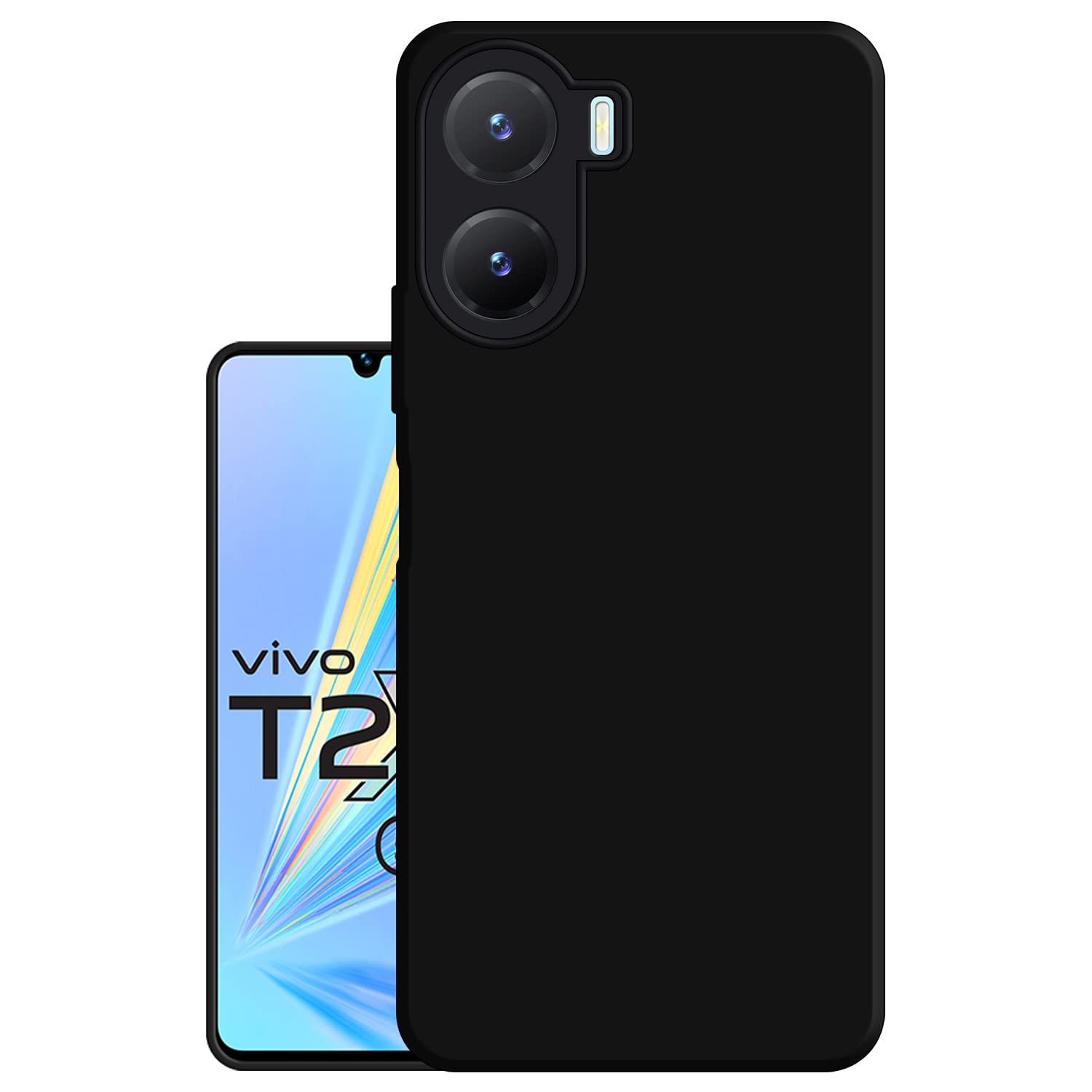 HELLO ZONE Exclusive Matte Finish Soft Back Case Cover for Vivo T2x 5G / Y56 5G / Vivo Y16 - Black (B0C3ZVSJVJ) Amazon Price History, Amazon Price Tracker
