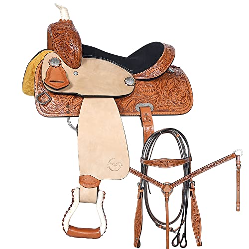 Comfytack 13 in Western Kids Youth Children Miniature Pony Saddle Leather Trail Tack