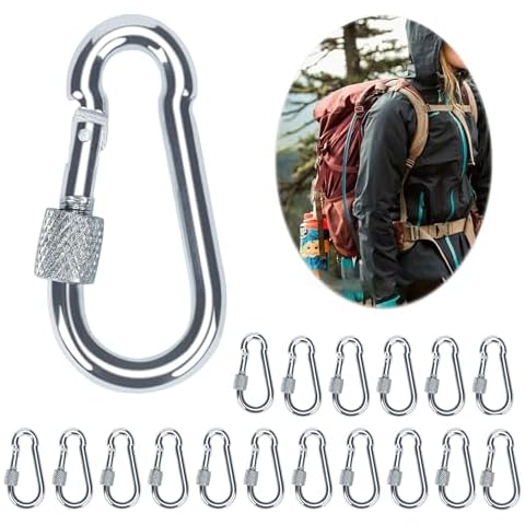 awliye 18-Piece Locking Carabiner Clips Cover