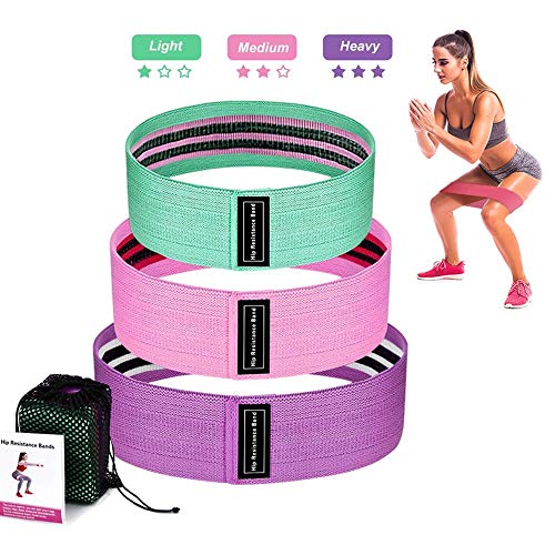 Nabowei - Set di 3 Fasce Elastiche per Allenamento Fitness e Stress, con Borsa da Trasporto per Muscoli, Fisioterapia, Pilates, Yoga, Crossfit