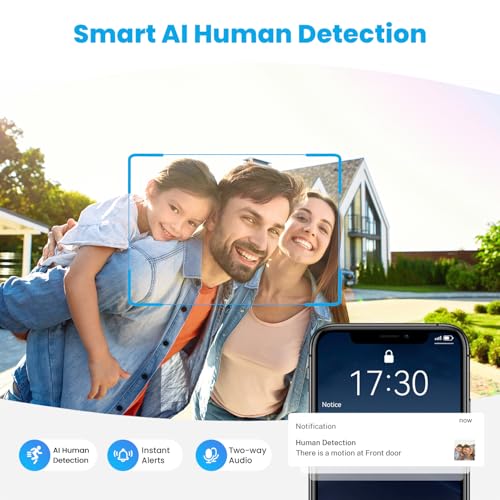 1080p Wireless Video Doorbell Camera, AI Human Detection, 2-Way Talk, Live View, Night Vision, Cloud Storage, 2.4G WiFi Only, Battery Powered, Indoor Outdoor Surveillance (Linen) - Image 4