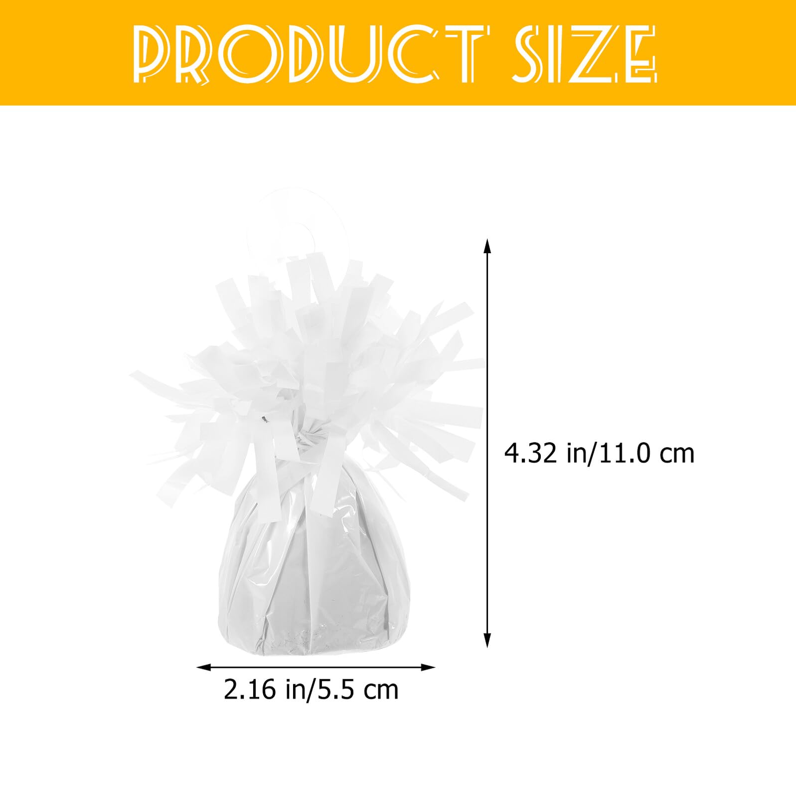 Blocco di Peso Palloncino 6 Pezzi Bianco in Pvc e Cemento | Riutilizzabile, per Palloncini Ordinari, Eventi e Anniversari, Confezione da 6 Pezzi