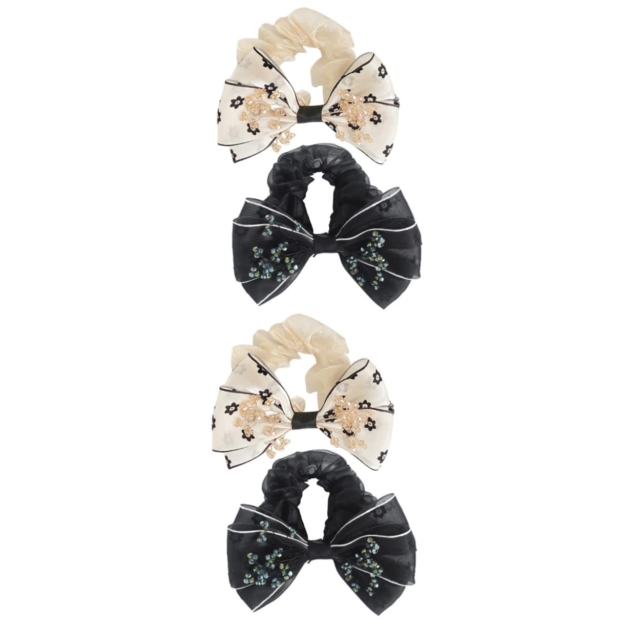 Didiseaon 2 Juegos De Coleteros Elegantes Para Niñas Con Lazo Y Lazo De Satén Para El Pelo Decoración Para Mujeres Y Niñas (2 Unidades)