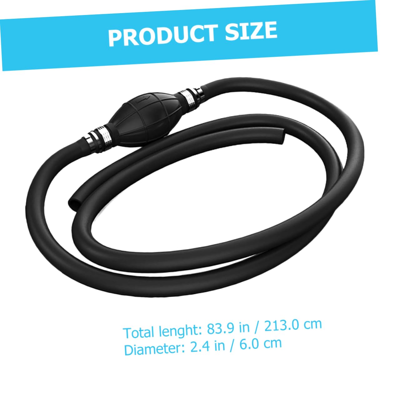 PRETYZOOM High Flow Siphon Hand Pump for Car Fuel Transfer Manual Water Pump with Inner for Transfer Fish Tanks and Aquariums