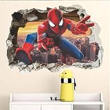 Tamaño: Hoja de 50x70cm. XXXL 3D Spiderman Pegatinas de pared Pegatina Niños Muchachos Habitación Calcomanía Art º Mural Decoración Decoración