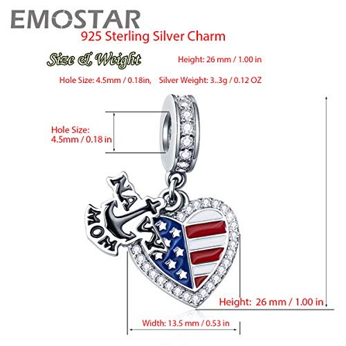 EMOSTAR Mothers Day Series Charms, 925 Sterling Silver Mother Daughter Sister, Tree Man, Family Tree of Love, Best Friend, Mom Heart Beads, Gifts for Family/European Women Bracelet4