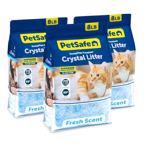 PetSafe ScoopFree Premium Crystal Cat Litter - Ultra-Absorbent Silica Universal...