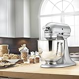 KitchenAid RRK150SM 5 QUART ARTISAN SERIES TILT HEAD STAND - SILVER METALLIC (Renewed)