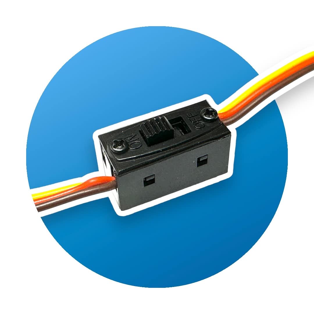 VUNIVERSUM 5 cavi di commutazione di alta qualità JR BEC maschio a femmina RX On/Off RC interruttore di alimentazione per servo, ricevitore lipo batteria modellismo