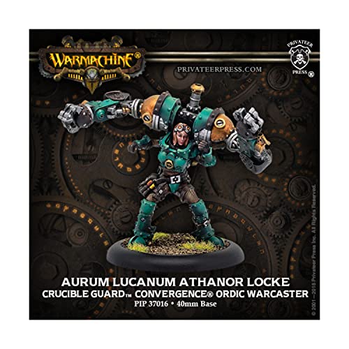 Privateer Press PIP37016 Golden Crucible: Aurum Lucanum Athanor Lockke Warcaster Juego Miniatura Metal/Resina