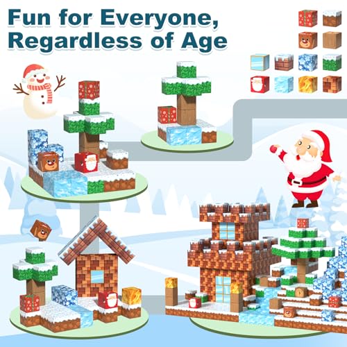 Image of Magnetic Blocks Kids Toys for Boys and Girls 3-5 5-7 Year Old, STEM Magnet Building Cubes for Toddler, Sensory Montessori Educational Toy for Children Development and Creativity