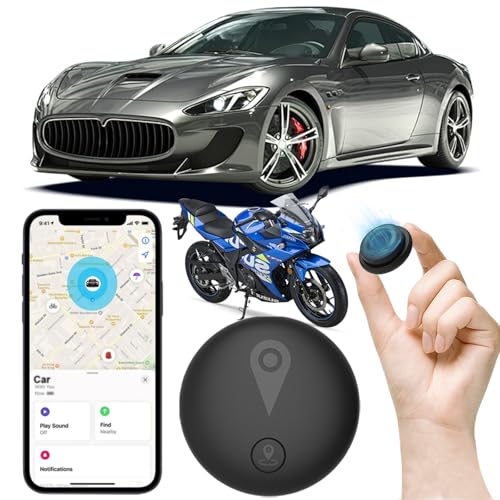 Traceur GPS Voiture,Magnétique Smart Tag Tracker,Traceur caché localisateur,Traceur sans Abonnement,Étanche IP67,Compatible avec iOS et Android,pour...