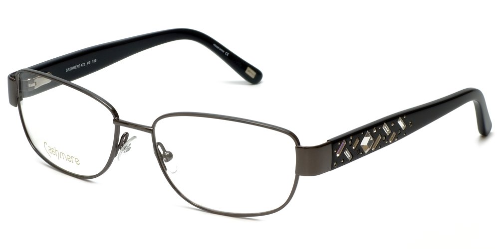 Silver Dollar Designer Eyeglasses Cashmere 472 in Graphite 53mm DEMO LENS