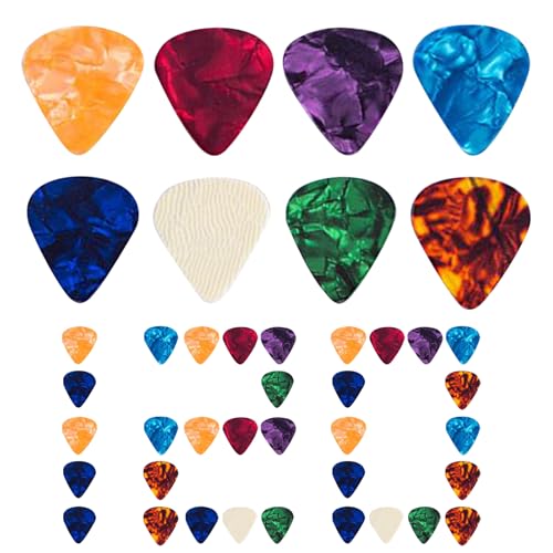 Elektrische Gitarrenplektren - 120 Stück Gitarrenplektron in verschiedenen Farben | 0.46 0.71 0.96 mm Dicke Für Bass Strom Und Akustikgitre