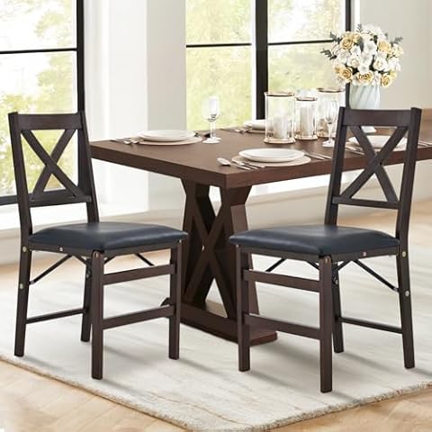 COLAMY Comfortable Folding Dining Chairs Set Cover