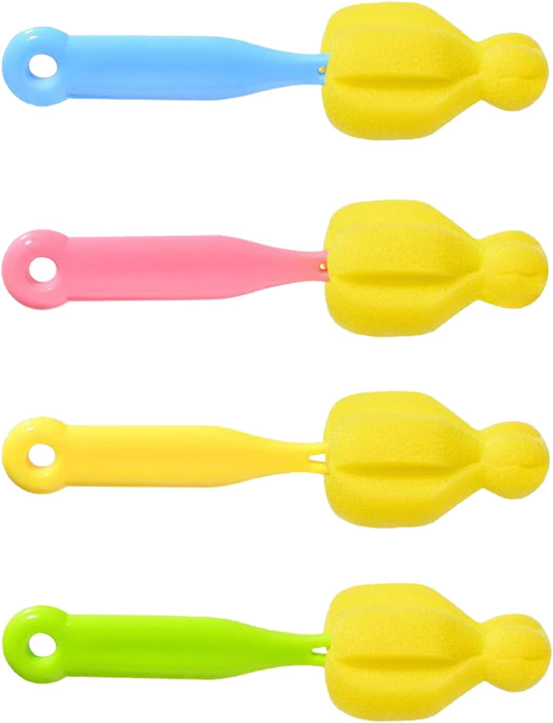 Nipple Brush - Sponge, PP Bottle Brush, Bottle Cleaning Brushes | Bottle Washer Set, Long Sponge Cleaning Brushes For Wide Mouth Glass Tumbler, Sink