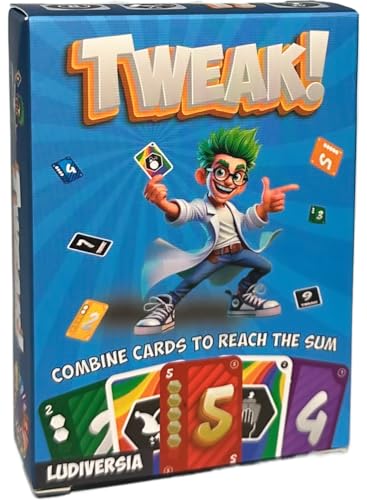 Tweak S - Jogo de cartas para jogar em família - presente ideal para crianças e adultos viagens, festas e férias - Cálculo mental divertido - Aprenda a jogar 8 anos
