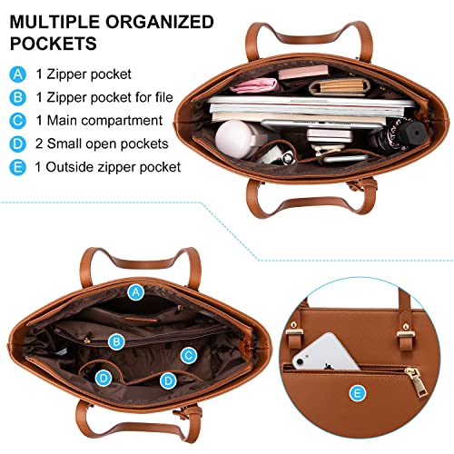 Image of LOVEVOOK Purse for Women Fashion Tote Bag Shoulder Handbags Top Handle Satchel Bags with External Pocket