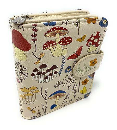 Shag Wear Mushroom Forest Small Wallet for Women and Teen Girls Vegan Faux Leather 4.5