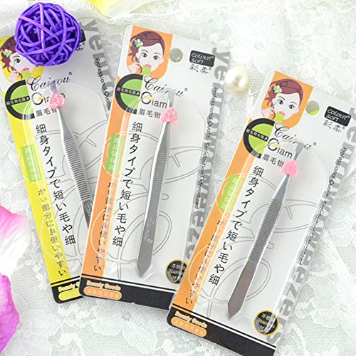 Andoer Pinças de sobrancelha Ferramentas de beleza diária para remoção de pelos das sobrancelhas