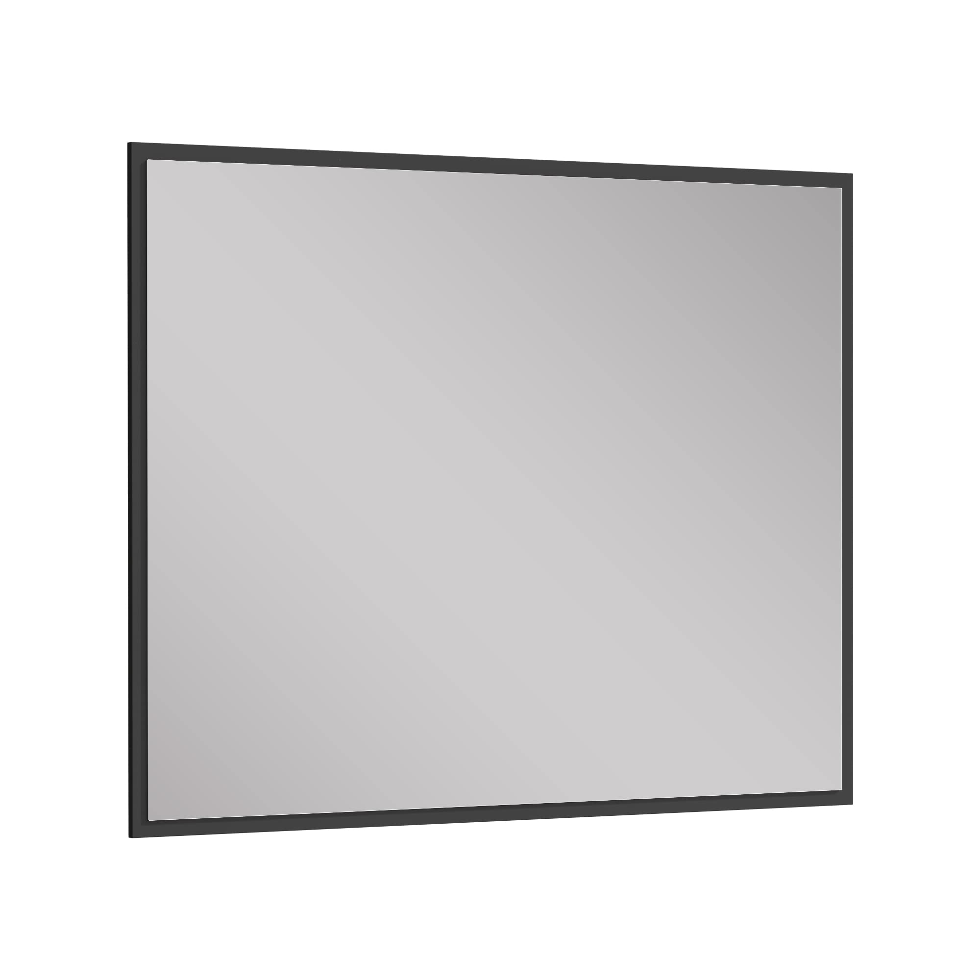 Baikal Espejo de Baño, Espejo con Marco Negro. Opción con y Sin LED. Estilos Que se adaptan al baño o Cualquier Estancia del hogar. Marco Negro Liso 100 80 cm
