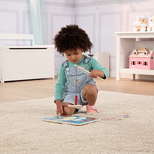 Melissa & Doug Magnetic Wooden Fishing Game And Puzzle With Wooden Ocean Animal Magnets - Magnetic Fishing Game, Ocean Animals Chunky Puzzle For Toddlers And Kids Ages 3+ #TOP5