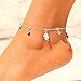 Produktbild Jovano Boho Beach Sommer Fußkettchen mit Kleine Glocke Vierblättriges Kleeblatt Foot Jewelry für Frauen und Mädchen