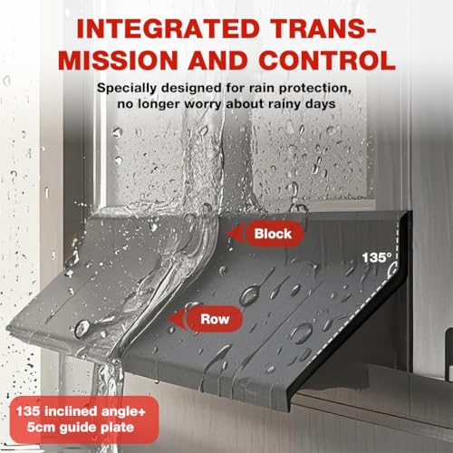 Image of HASTHIP 2m /79inch Rain Water Stopper for Door - Window Sill Water Stopper Barrier Self Adhesive Rubber Over Door and Window Drip Cap Rain Deflector for Reliable Rains Blocking Protection