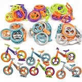 12 Pack Mini Assembly Balance Bikes Toys, Party Favors for Kids Return Gifts Goodie Bags for Birthday Party, Pinata Fillers, Mini Toys School Prizes, Fidgets Packs Classroom Rewards, Game Prize