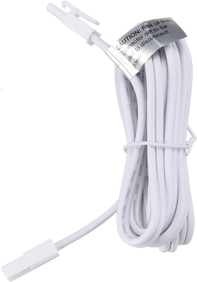 GETINLIGHT Connecting Cable for Puck Light IN-0107 & IN-0105 Series, Under Cabinet Lighting IN-0108 & IN-0109 Series, 2-Conductor, 2-Conductor, White Color, 60-inch, JC2-60-WH