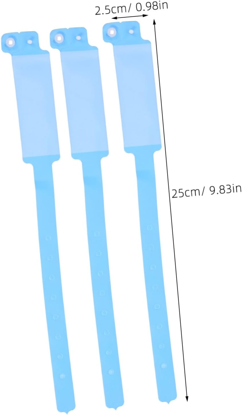 100pcs Patient Wristbands Bands Hospital Wristband Supplies Non Toxic Blue