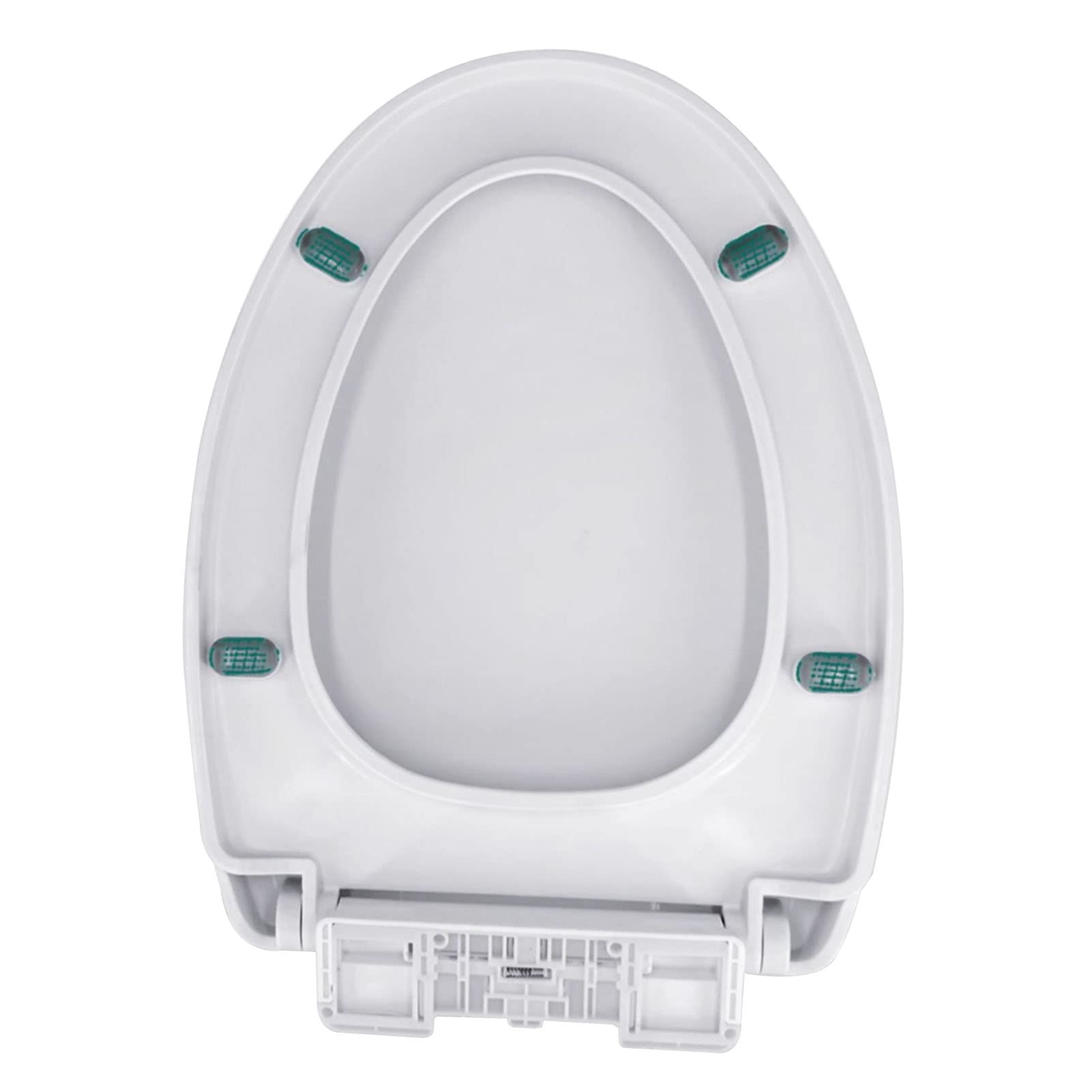 Elongated Toilet seat, Slow-Close lid Cover Hinges White, Adjustable, Lightweight, Durable, Portable, User-Friendly, Compact, Universal