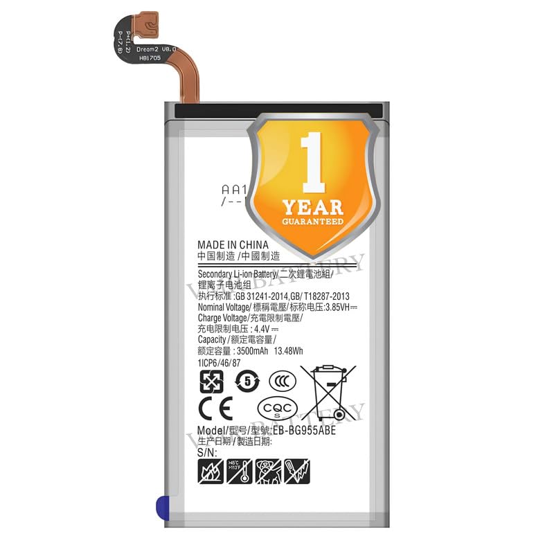 Image of Original EB-BG955ABE Battery Compatible for Samsung Galaxy S8 Plus (S8+) (SM-G9550, SM-G955F, SM-G955FD) - (3500mAh) - 1 Year Warranty K7