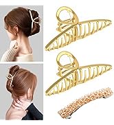 Hair Clips - Large Metal Hair Claw Clips, Strong Hold Hair Claw, Vintage Shark Claw Clips With Cr...