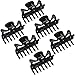 6 Pieces Plastic Hair Clips Claw Women Hair Claw Clamps Hairpin (Black)