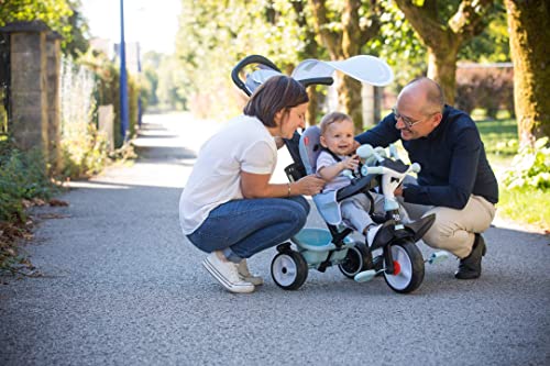 Smoby - Tricycle Baby Driver Plus Bleu - Vélo Evolutif Enfant Dès 10 Mois - Roues Silencieuses - Frein de Parking - 741500