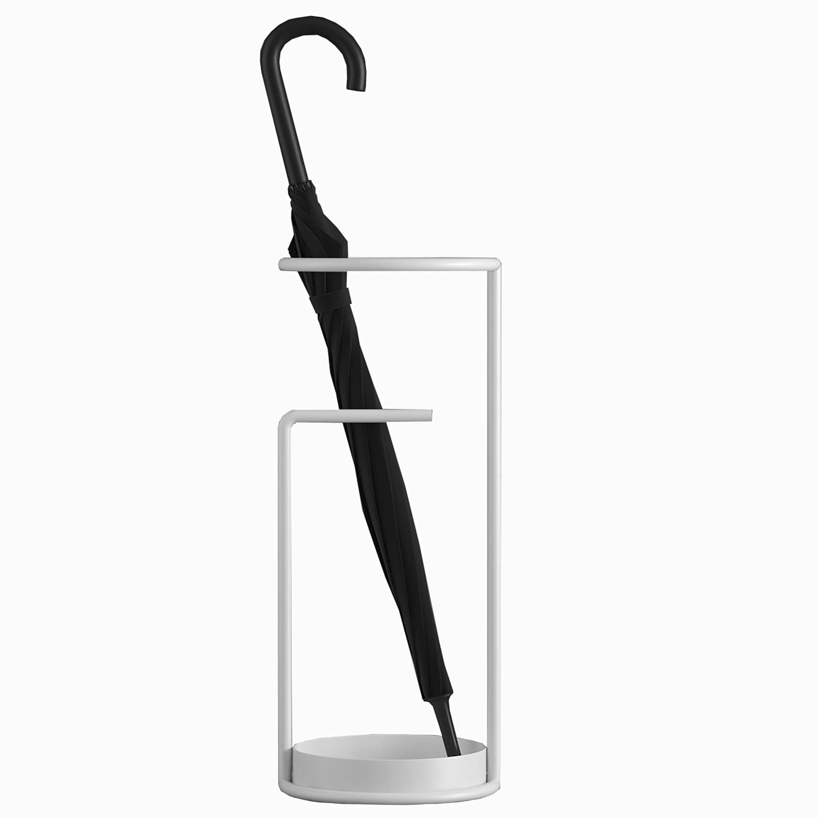 Porte-parapluies avec tige de suspension et bac amovible pour entrée design