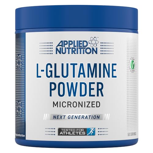 Applied Nutrition L Glutamine Powder - Amino Acid Muscle Strength & Recovery Boosts Immune System Unflavoured (250g - 50 Servings)