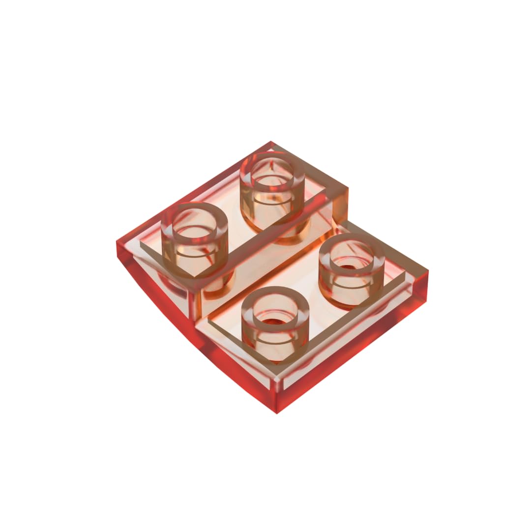 XYEIUGO 32803 Arched Brick Slope Curved 2x2 Inverted, Trans Orange, 50 PCS — image 1