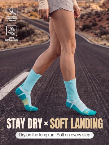 Image of Coolmax Running Socks for Women Stay Dry Cloud Cushioned Compression | Breathble Anti Blister Moisture Wicking Anti odor Seamless toe