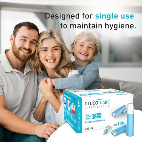GLUCO-CARE Blood Lancets - Sterile & Safe -6