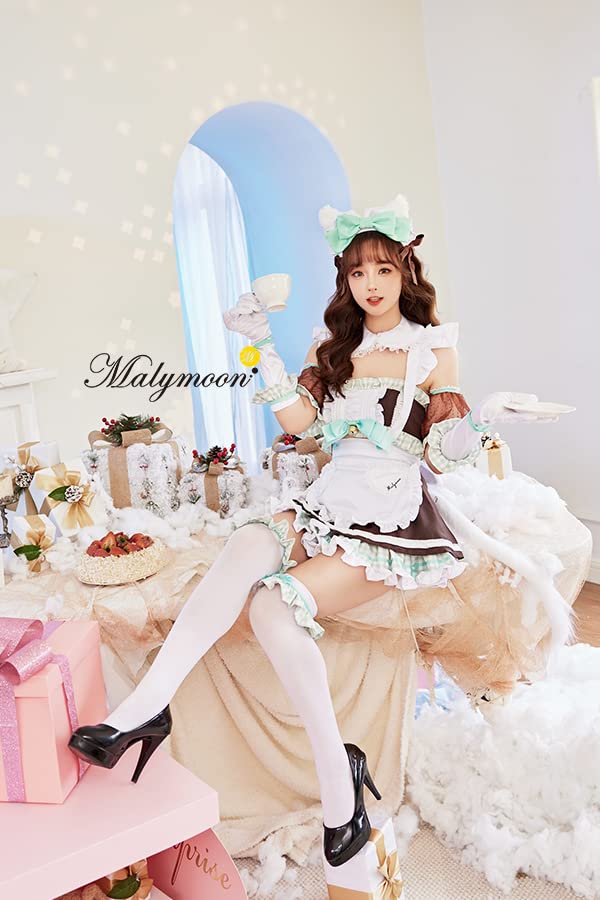 Amazon | [Malymoon] メイド メイド服 ウェイトレス 猫 キャット ネコ